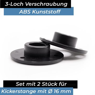 Bandito - Flanschlager für 16 mm Kickerstangen - Tischset (16 St.)