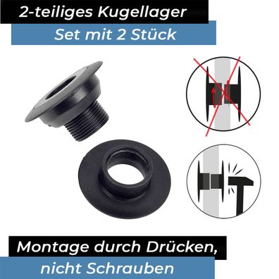 Bandito - Kugellager Universal für 16 mm Kickerstange - Seitenwände 25 - 32 mm