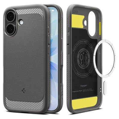 Spigen Rugged Armor Mag Case kompatibel mit iPhone 17 – Grau
