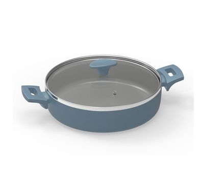 Michelino Alythia Servierpfanne mit Glasdeckel - 28 cm in Blau