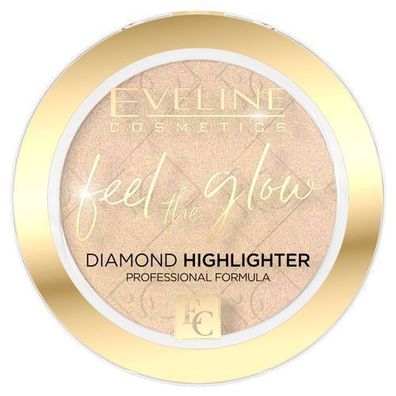 Eveline Cosmetics Feel the Glow Kompakt-Highlighter 01 Sparkle, 4,2 g - Strahlen