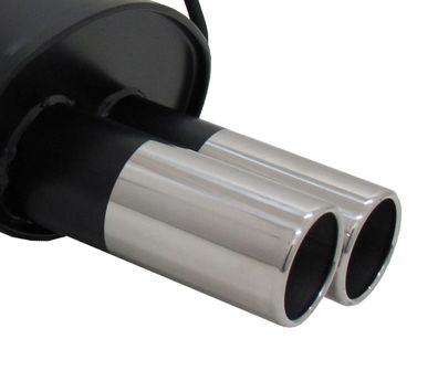 NOVUS Sportauspuff Endschalldämpfer 2x76mm passend für BMW 3er E46 318d/320d