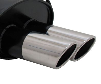 NOVUS Sportauspuff Endschalldämpfer 2x76mm SR passend für BMW 3er E46 318d/320d