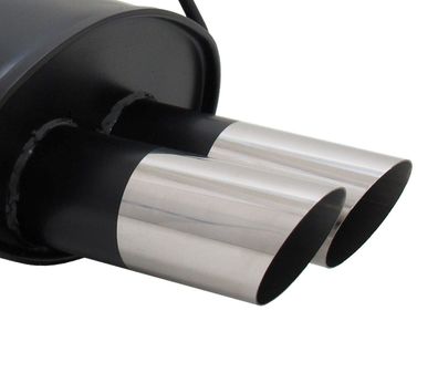 NOVUS Sportauspuff Endschalldämpfer 2x76mm MS passend für BMW 3er E46 318d/320d