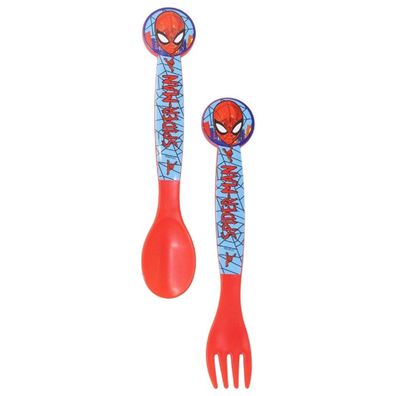 Spiderman Kinderbesteck Set 2-teilig – Löffel & Gabel mit Motivgriffen