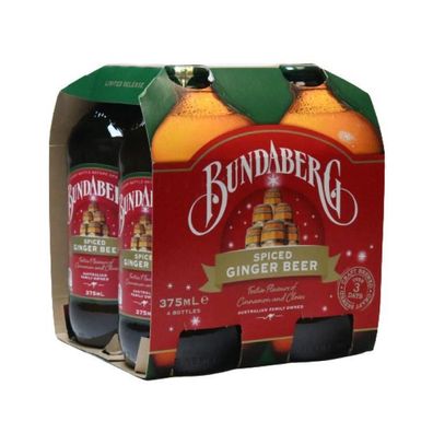 Bundaberg Spiced Ginger Beer - Australian Import 4x375 ml
