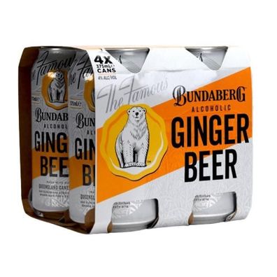 Bundaberg Alcoholic Ginger Beer Can 4.0 % vol. 4x375 ml