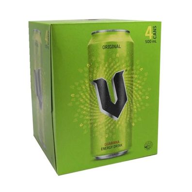 V Original Guarana Energy Drink 4x500 ml