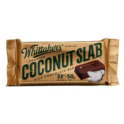 Whittaker's Toasted Coconut Slab - NZ Import 50 g