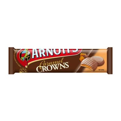 Arnott's Chocolate Caramel Crowns Biscuits 200 g