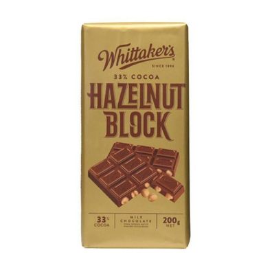 Whittaker's Hazelnut Block Schokolade - NZ Import 200 g