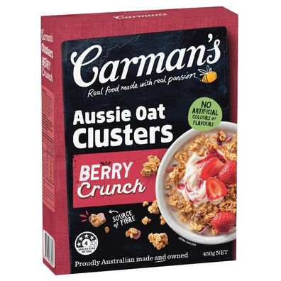 Carman's Aussie Oat Clusters Berry Crunch 450 g