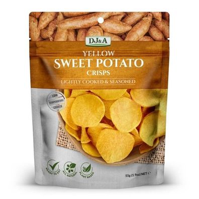 DJ&A Yellow Sweet Potato Crisps 55 g