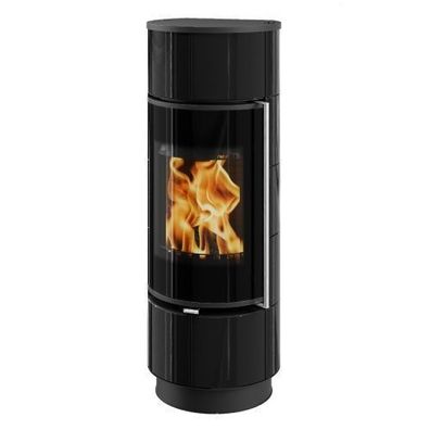 Atika Keramik Extra Schwarz Glänzend Kaminofen 7kW