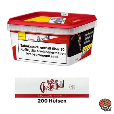 Chesterfield Red/Rot Volumentabak 125g Mega BOX, 200 Hülsen