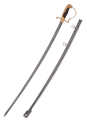 Deutscher Löwenkopf-Paradesäbel mit Stahlscheide