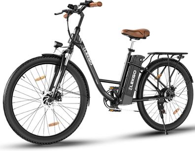 Elektrofahrrad mit 28 Zoll Hinterradantrieb, 36V 12Ah Akku, 250W Motor LCD-Display