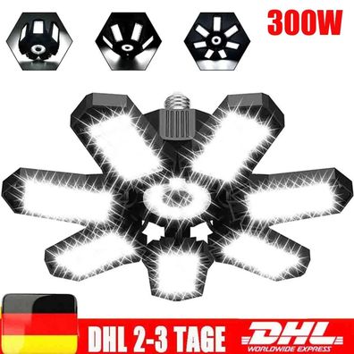 300W LED Garagenleuchte E27 Garagenlicht Deckenleuchte Garagenlampe Baustrahler