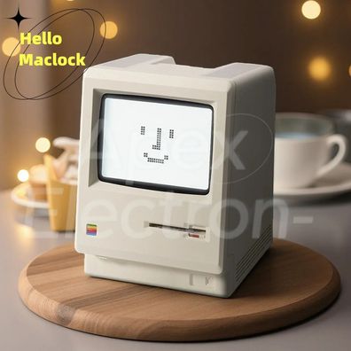 Maclock Macintosh Alarm Clock A Classic Desktop Ornament with A Digital Clock