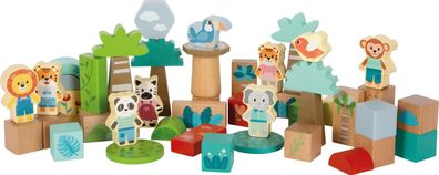 Holzbausteine „Jungle Friends“ 50-teilig