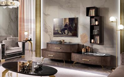 Wandregal Regal Bücherschrank Bücherregal Wohnwand Wohnzimmer Wand Regal Design