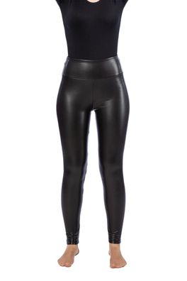 Leggings schwarz matt mit Thermoeffekt