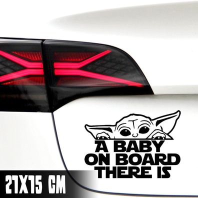 Auto Aufkleber "Grogu on board" Star Wars Jedi Tuning Sticker Vinyl #0119