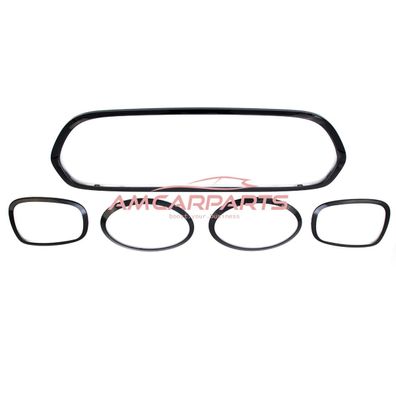 Blackshine" Upgrade Rahmen/Blenden Set für Grill / Scheinwerfer / Rückleuchten fü