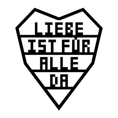 Auto Aufkleber "Liebe ist für alle da" Herz Rammstein Till Lindemann #0137