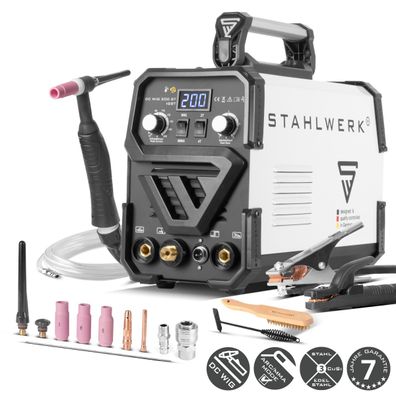 Stahlwerk Schweißgerät DC WIG 200 ST IGBT mit 200 Ampere und MMA E-Hand