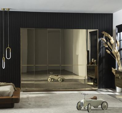 Glasschrank Kleiderschrank 266cm Schrank Kleiderschränke Möbel Schränke