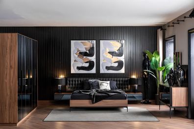 Luxus Schlafzimmer Set Möbel Komplettes Zimmer Schrank Bett Komplettzimmer