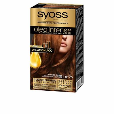 Syoss Olio Intense Tinte Sin Amoniaco 6,76-Cobrizo Ambar 5 Piezas