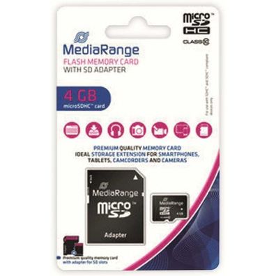 4 GB microSDHC (schwarz, Class 10)