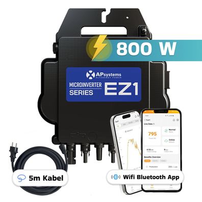 AP Systems EZ1-M-EU 800 W Mikro-Wechselrichter für Balkonkraftwerk 2 MPPT