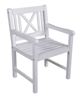 Armstuhl MALMÖ Eukalyptus Grandis white washed