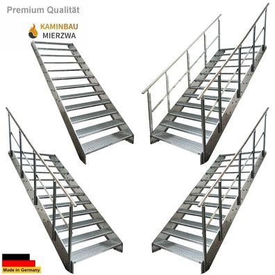 Wangentreppe Geländer 12 Stu. Verzinkt H:228cm