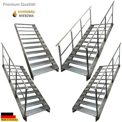 Wangentreppe Geländer 11 Stu. Verzinkt H:209cm