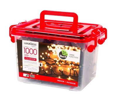 Luxuriance Lights Weihnachtsbeleuchtung Cluster 1000 LED Lichterkette Weihnacht