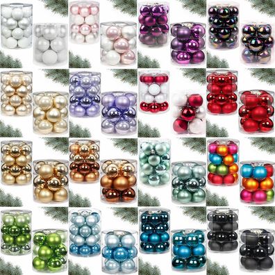 Weihnachtskugeln Set 20 Stk 6cm & 12 Stk 8cm