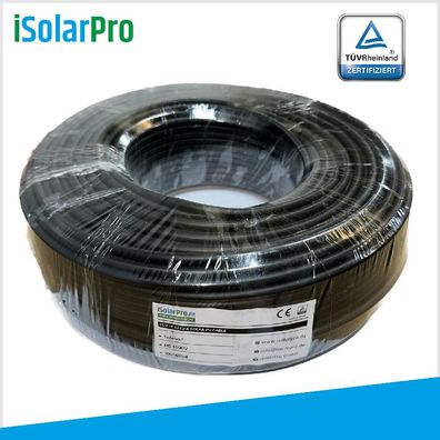 100m Isolarpro Solarkabel 6 mm² Photovoltaik Kabel für Solaranlagen schwarz