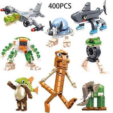 MOC Italian Brainrots 8in1 Tung Tung Sahur Klemmbausteine kompatibel 100% COBI LxxO