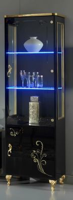 Kommode Vitrine Kommoden Vitrinen Kommodenschrank Hochglanz Schrank NEU Schwarz