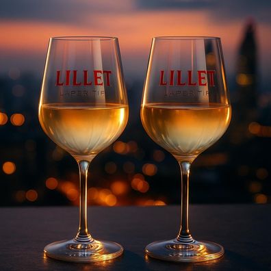 Lillet Weingläser 2er Set – Original Lillet L’Apéritif Gläser für Spritz, Cockt