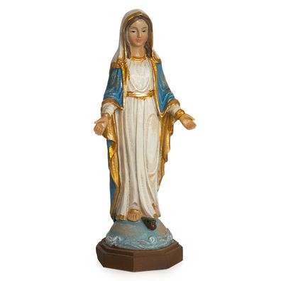 Moritz Jungfrau Maria Statue 11,5 cm – Handbemalte Madonna Figur mit blau-goldenem Ge