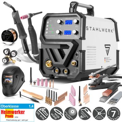 Stahlwerk Kombi-Schweißgerät MTM-200 ST Vollausstattung mit 200 A und Drahtvorschub