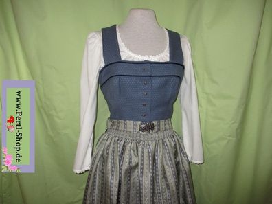 Dirndl mit Schürze, Gr. 40, blau, Leismüller Wallgau