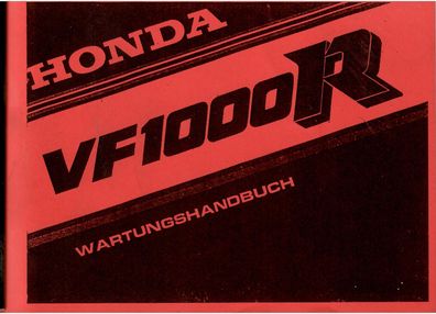 Reparaturanleitung und Bedienungsanleitung Honda VF 1000R (Modell SC 16, 1984-1986