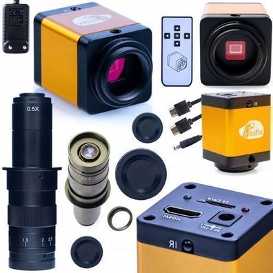 Rosfix Set Mikroskopkamera 12MP + Objektiv 180x – HDMI, C-Mount, 720P