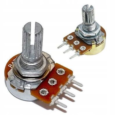 Rosfix Drehpotentiometer B10K – 10K Ohm Linear | 15 mm Achse, 0,125W